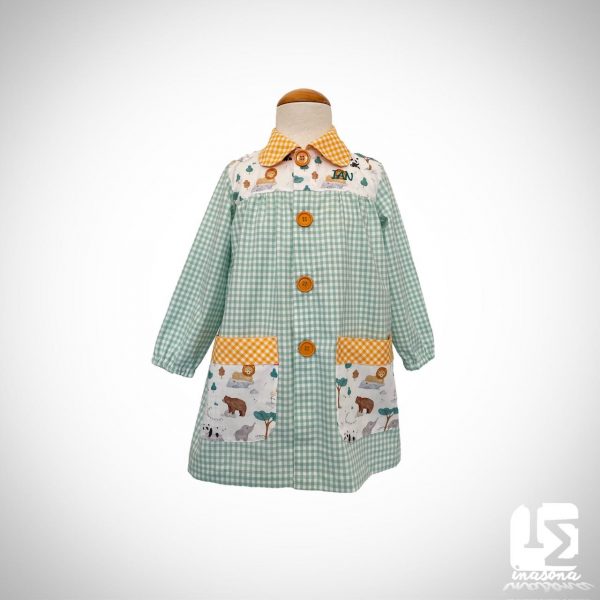 Bata escolar mandilón infantil babi personalizado